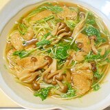 簡単水菜・しめじ・油揚げの煮びたし